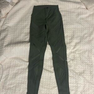 All green yoga leggings
